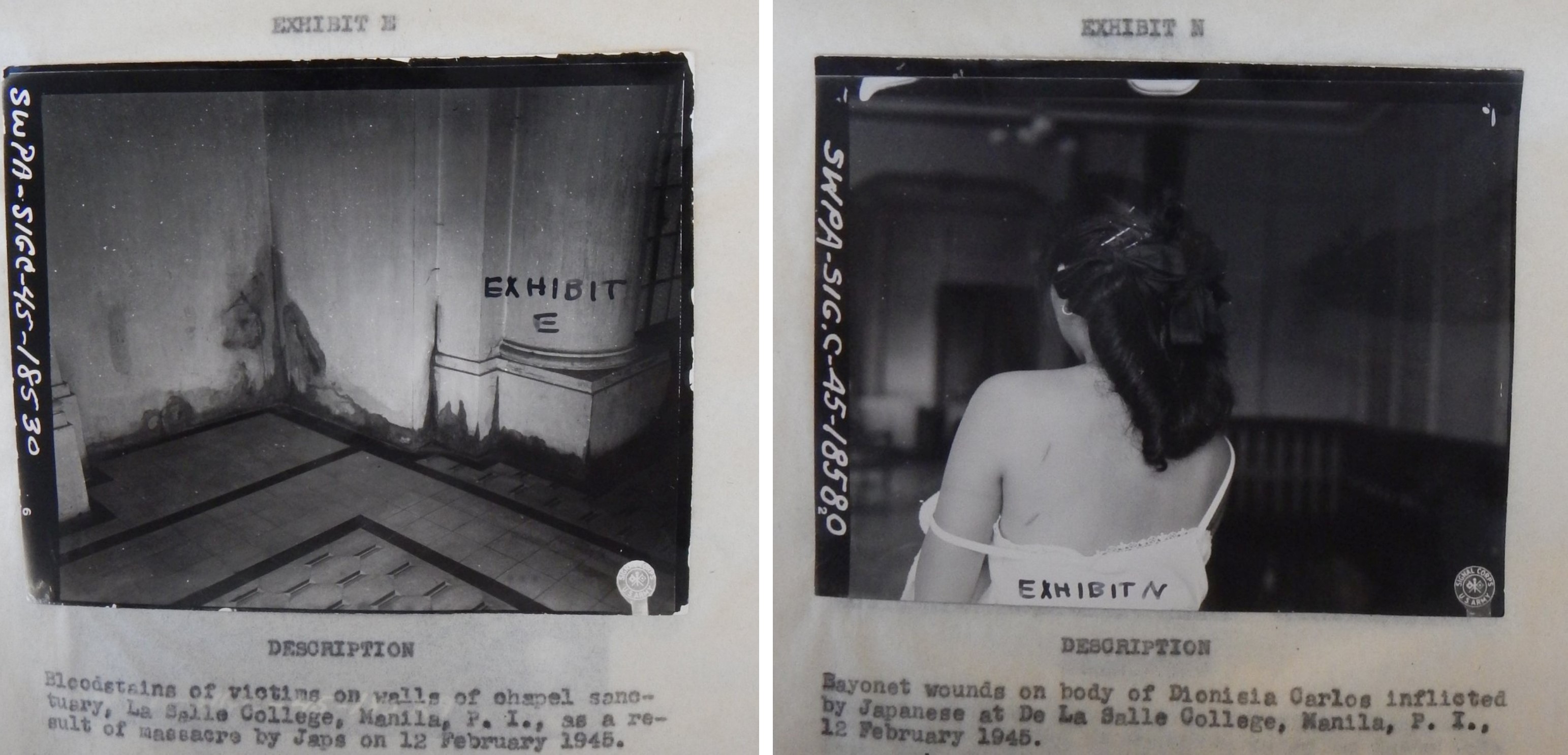 War crimes investigators carefully documented evidence of Japanese atrocities throughout the city.