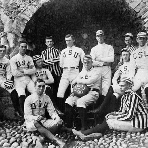 Photo from 1890 of the first OSU football team