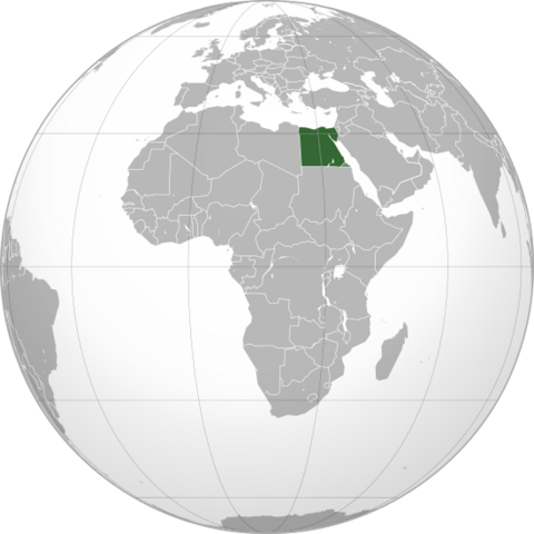 Egypt's global geographic position.