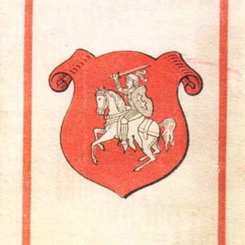The passport of the Belarusian People's Republic featuring the Pahonia.