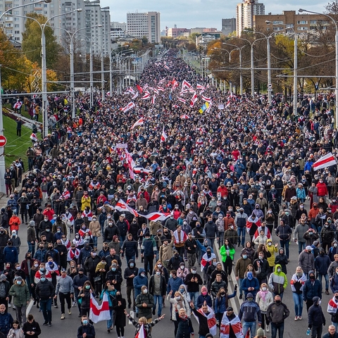 Protest rally against Alexander Lukashenko.