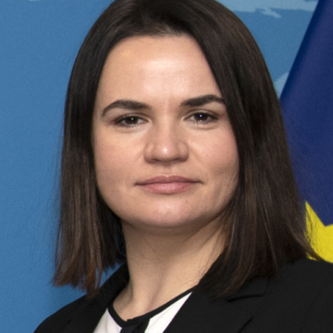 The Belarusian opposition leader Svetlana Tikhanovskaya.